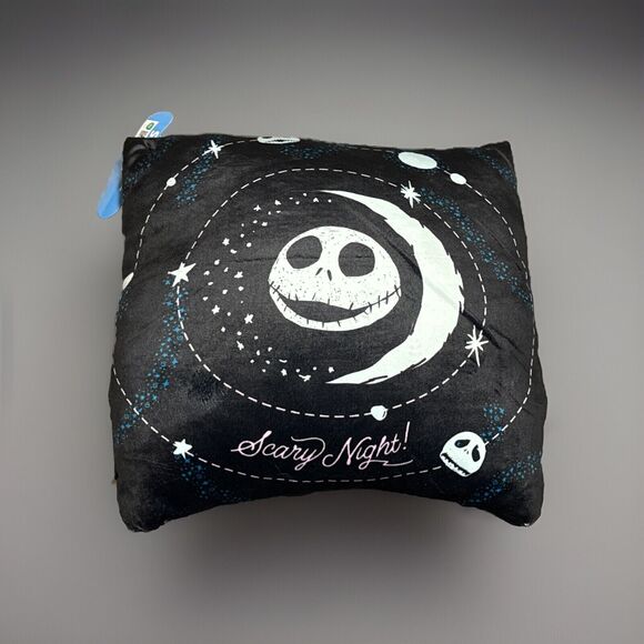 🔥Jack Skellington Scary Night Cloud Throw Pillow 13”x13” BNWT🔥 - Picture 2 of 2